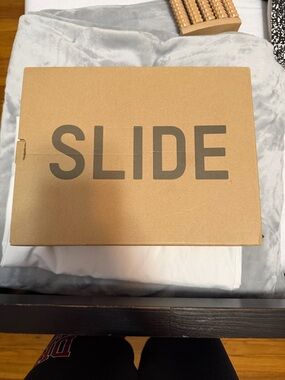 Slide Box - Tan Cardboard Box with Black Logo